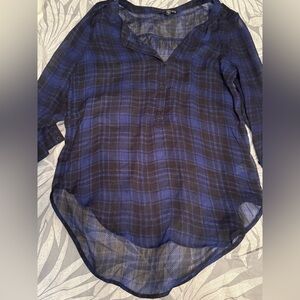 Express Women’s Plaid Blouse - Small